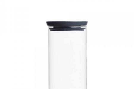 Szklany hermetyczny pojemnik kuchenny 1,1l pokrywa grafitowa - Brabantia