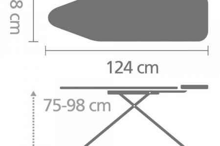Deska do prasowania rozmiar B (124x38 cm) Barley - Brabantia