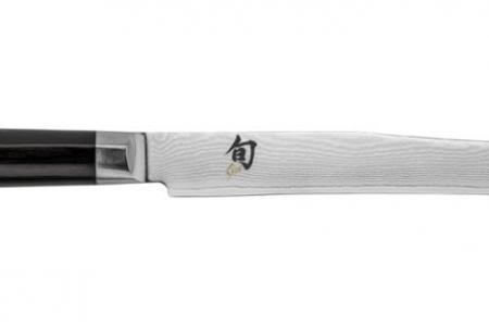 Zestaw nóż + widelec do mięsa w drewnianym etui SHUN - KAI