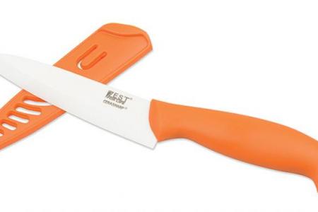 Nóż ceramiczny Cerasharp 12,5 cm pomarańczowy - Zest for Life