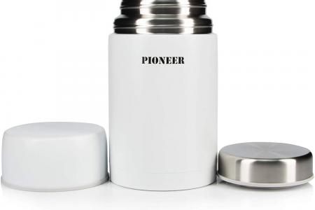 Termos obiadowy PIONEER 1 litr biały - GRUNWERG