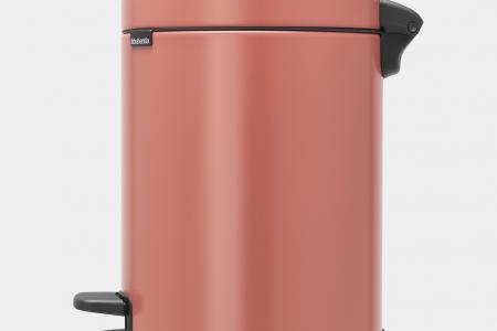 Kosz pedałowy newIcon 5 L Terracotta Pink, wolnoopadająca pokrywa - Brabantia