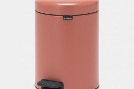 Kosz pedałowy newIcon 5 L Terracotta Pink, wolnoopadająca pokrywa - Brabantia