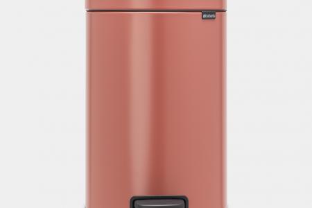 Kosz pedałowy newIcon 20 L Terracotta Pink, wolnoopadająca pokrywa - Brabantia