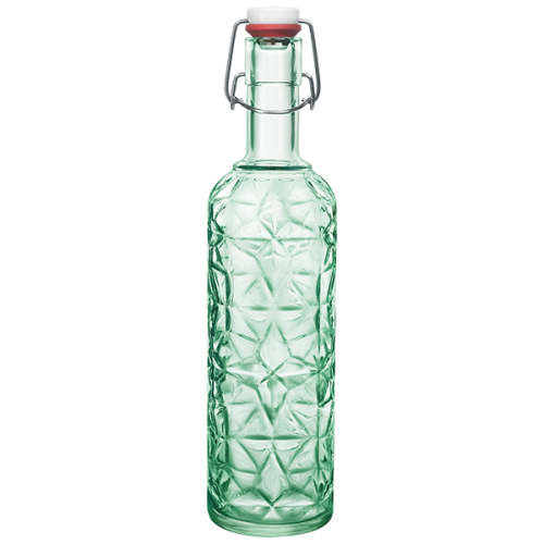 Butelka z korkiem 1 l Oriente zielona - Luigi Bormioli