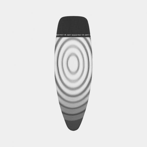 Pokrowiec na deskę do prasowania rozmiar D (135x45cm) Titan Oval, miejsce na gorące żelazko - Brabantia