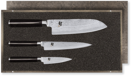 Zestaw 3 noży SHUN w drewnianym etui - KAI
