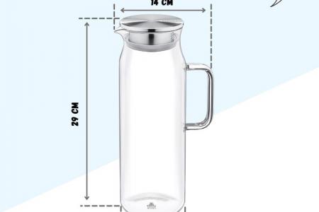 Dzbanek szklany do napojów 1.5 l Slim - WILMAX