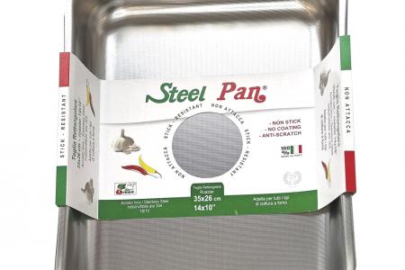 Forma do pieczenia stalowa z nieprzywierającą teksturą 35x26x6 cm – STEEL PAN