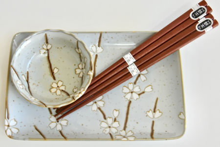 Zestaw do sushi szaro-biały - MADE IN JAPAN